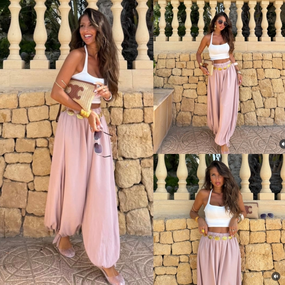 Zara Flowy Balloon Pants  Pink Size S